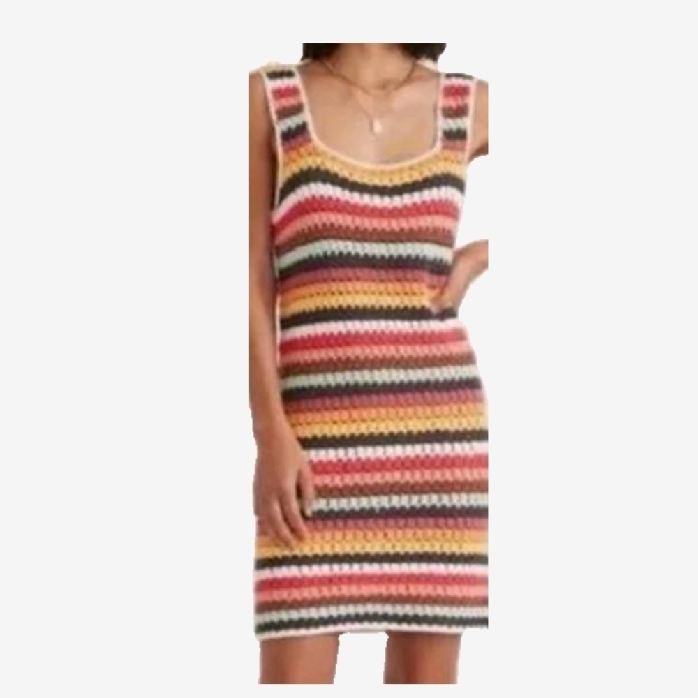 Marine Layer Colorful Striped Knit Dress
